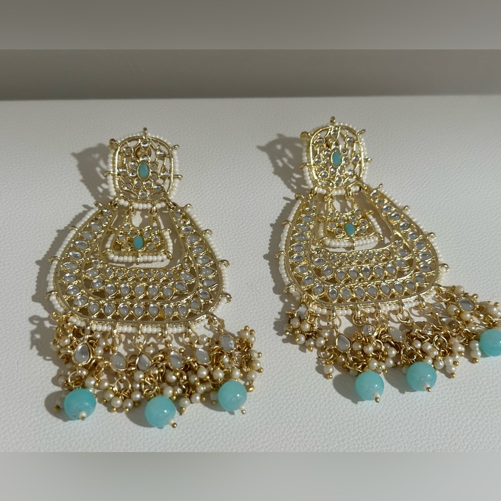 Baby Blue Dangling Earrings
